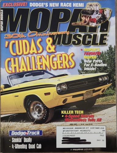 Mopar muscle magazine june - magazine,