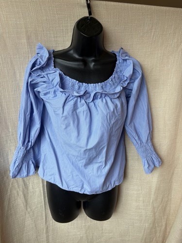 Blue striped bardot - bardot, top