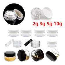 2g-10g Empty Clear Round Plastic Cosmetic Container Sample Makeup Pot Jar Travel