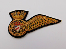 VINTAGE 1970's BRITISH AIRWAYS BREVET WING BULLION BADGE - CABIN CREW