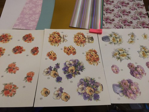 Floral decoupage cardmaking