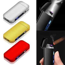 Dual Arc Plasma Lighter Electric Flameless Windproof USB Rechargeable Lighters