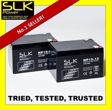 2 x 12v 15ah REPLACEMENT PRO RIDER ELITE MOBILITY SCOOTER BATTERIES