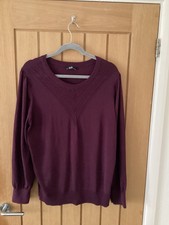 Wallis ladies round neck jumper size L chest 42/43 inch inside leg purple