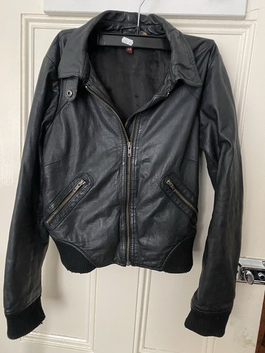 Vintage leather jacket - leather,