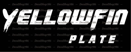 Yellowfin plate boats sports - plate,