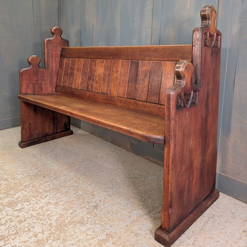Carved end vintage oak choir - carved,