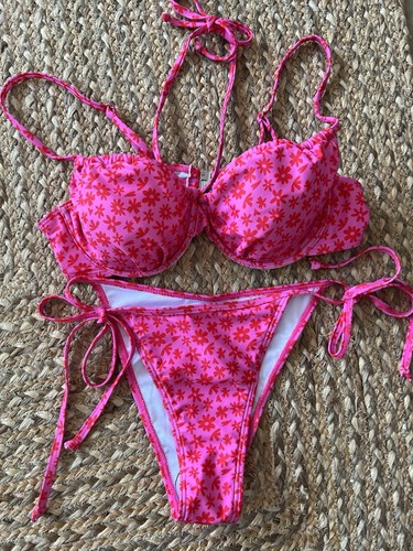 Vibrant floral bikini red - in,