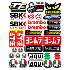 Motorcycle Sticker Decal Sheet
