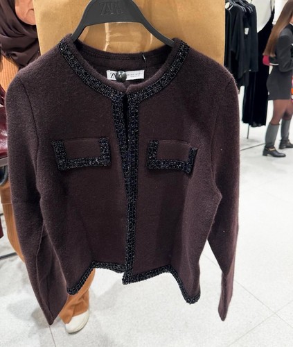 Zara 100 wool beaded - zara, 100%