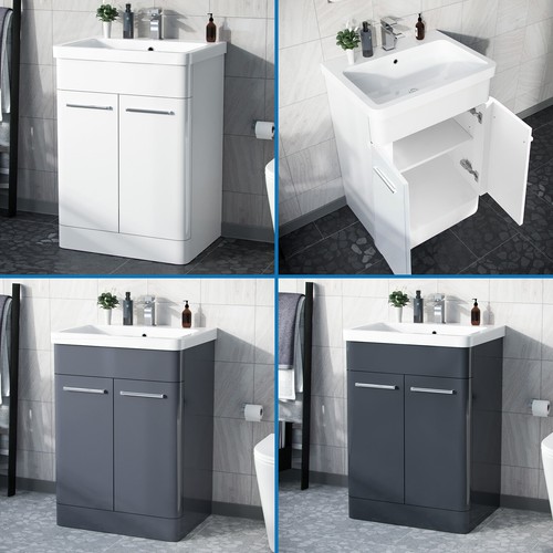 600mm vanity cabinet and wash - and,