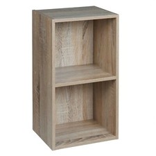 2/3/4 Tier Wooden Bookcase CD DVD Game Book Storage Rack Wood Shelf Antique Oak