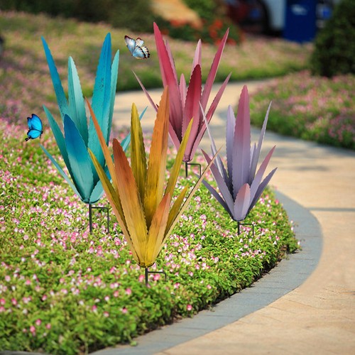 Metal agave plant sculpture - plant,