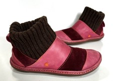 Ladies The ART Company Pink Leather Ankle Boots Size UK 4 Exc Cond