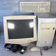 Vintage Packard Bell PC & Monitor Windows 98 Desktop Computer Full Set Up 30 Ram