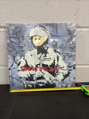 Banksy riot copper canvas - banksy,