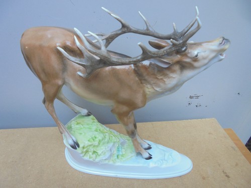 Vintage ceramic stag - stag, deer