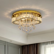 Crystal LED Ceiling Light Gold