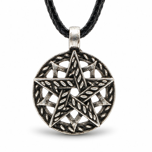 Pentacle star pendant - pendant, double