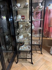 2x glass display cabinets