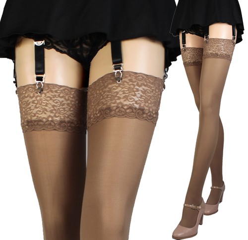 New lace top stockings - lace, size