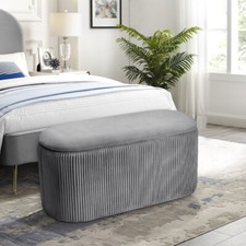 Oval/Round Storage Ottoman