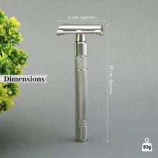 Heavy Duty Double Edge Safety Razor Metal Handle Classic Wet Shave Mens Grooming