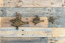 GRADUATED SET OF 3 GILT BRASS