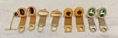 Vintage cuff links mesh wrap - vintage,