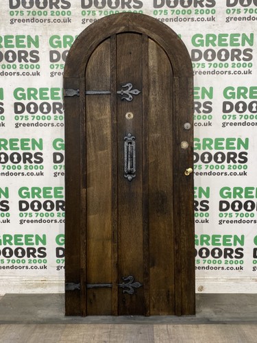 Arched church oak door - oak,