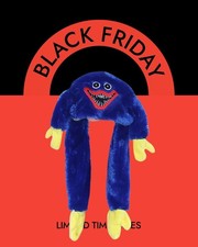 Plush Warm Hat with Moving Ears LED Light Up Floppy Air Pumping Cartoon Ear Cap