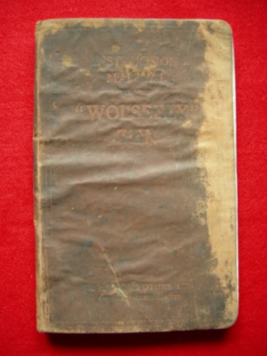 Wolseley ten car instruction - wolseley,
