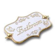 Bathroom Brass Door Sign