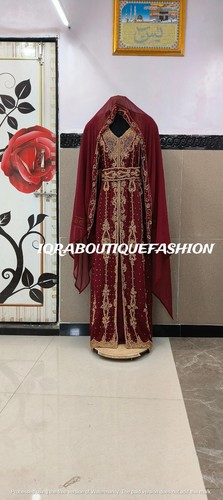 Maroon heavy embroidered - heavy,
