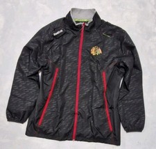 Reebok NHL Chicago Blackhawks KineticFit Center Ice Training Jacket Black Red XL
