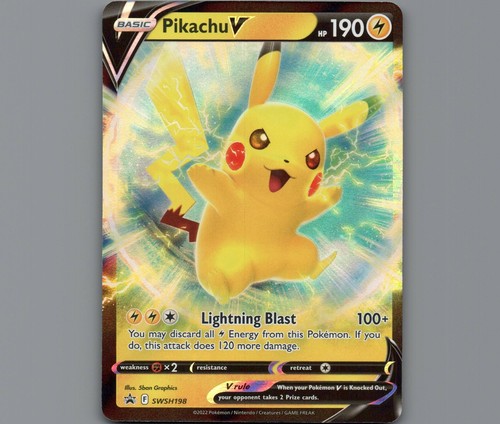 Pokémon pikachu tcg swsh198 - pikachu, v