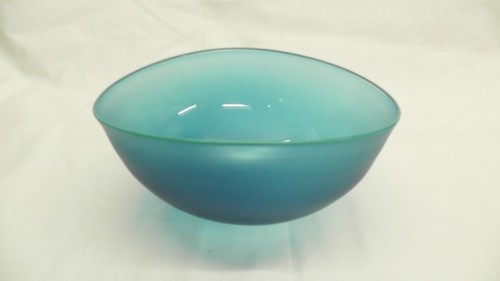 Studio art blue glass bowl - blue, by