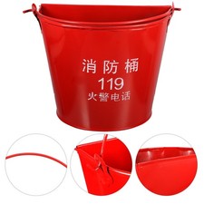  Red Fire Bucket Emergency