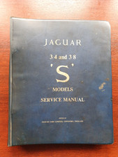Original 60`s Service Manual for 3.4 & 3.8 S Types Issued by Jaguar Cars UK/ONLY