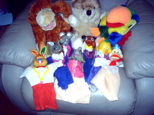 Bundle hand puppets - of, keel