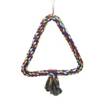 Triangle Rope Ring Bird Hanging Swing Toys Parrot Cage Toys Cages African Grey