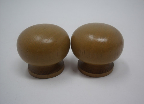 Small wood door knobs 36mm - wood,
