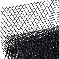 40" x 13" Car Front Bumper Rhombic Grille Mesh Aluminum Grill Mesh Black Parts