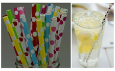 Polka Dot Paper Drinking