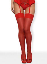 Coloured Plain Top Stockings Red Blue Pink Once Size Stock Clearance