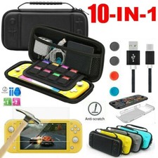 Nintendo Switch Lite black Carrying Case Bag Cover  with Accessories