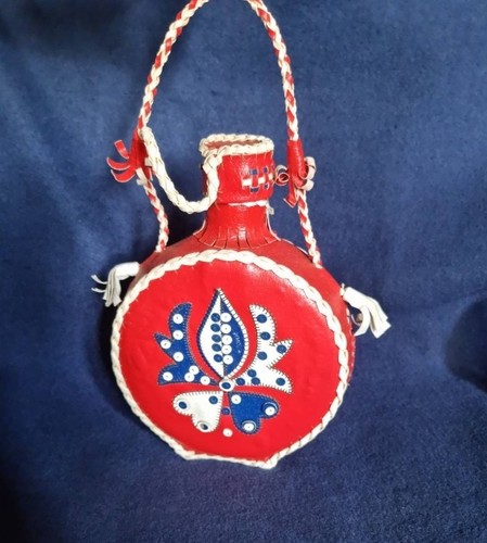 Vintage folk art leather - art,