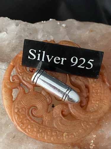 Silver bullet pendant and - silver,
