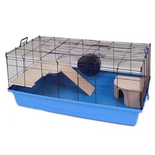 Spacious rodent cage - , for
