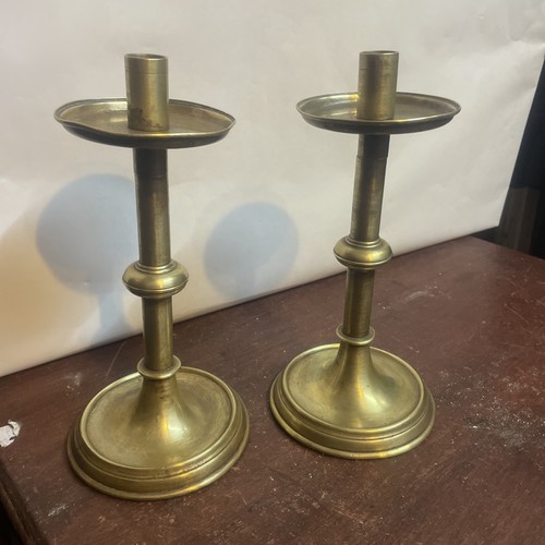 Pair brass arts - brass, &crafts